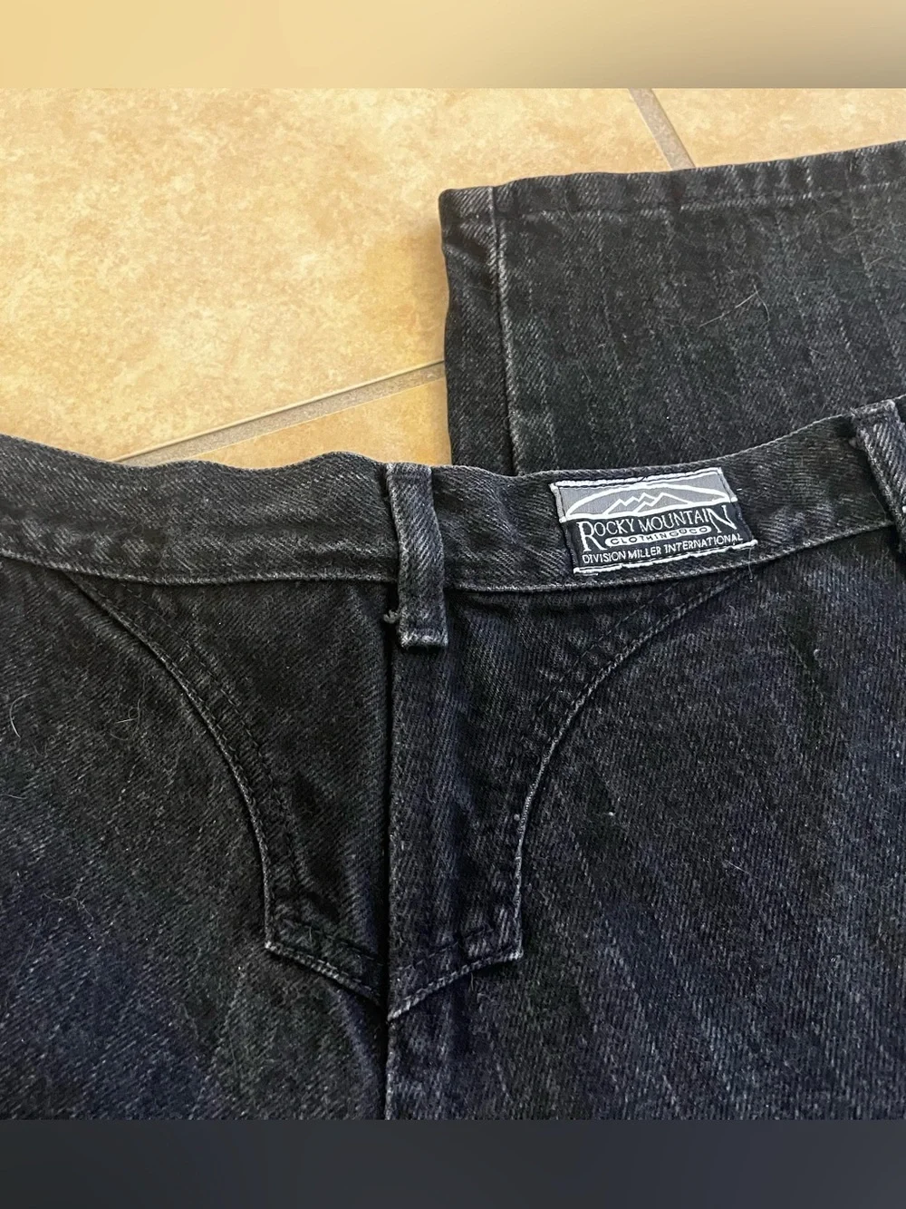 Vintage Rockies Rocky Mountain Jeans Western Womens Sz 15/16 30x36” Black Denim